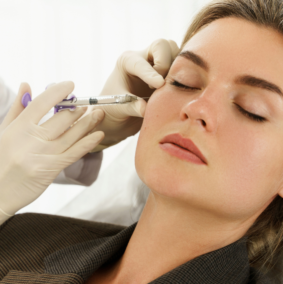 A patient relaxes while receiving same day dermal filler treatments at Arizona Smiles in Gilbert, AZ.