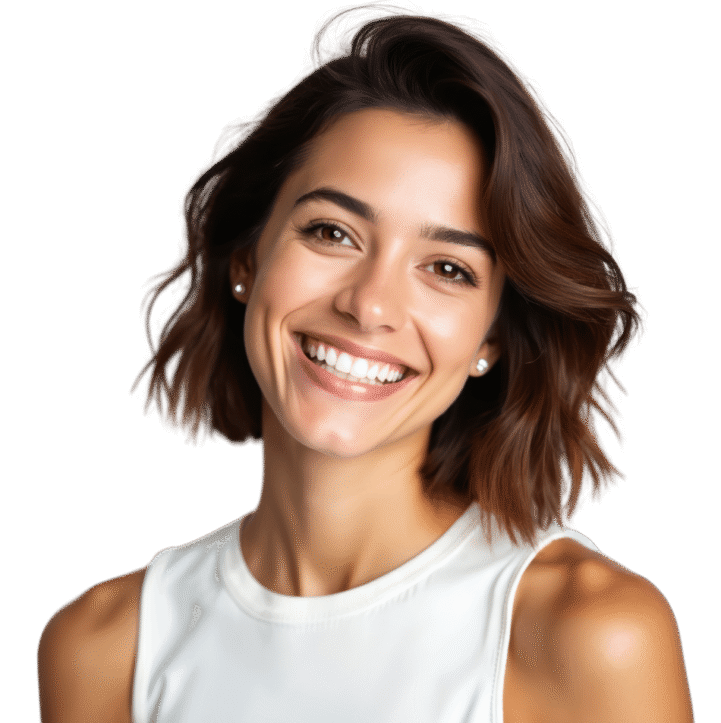 Woman with Beautiful smile with white teeth